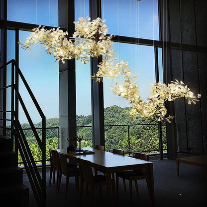 Gingko Leaf Chandelier – Modern Pendant Lighting Fixture