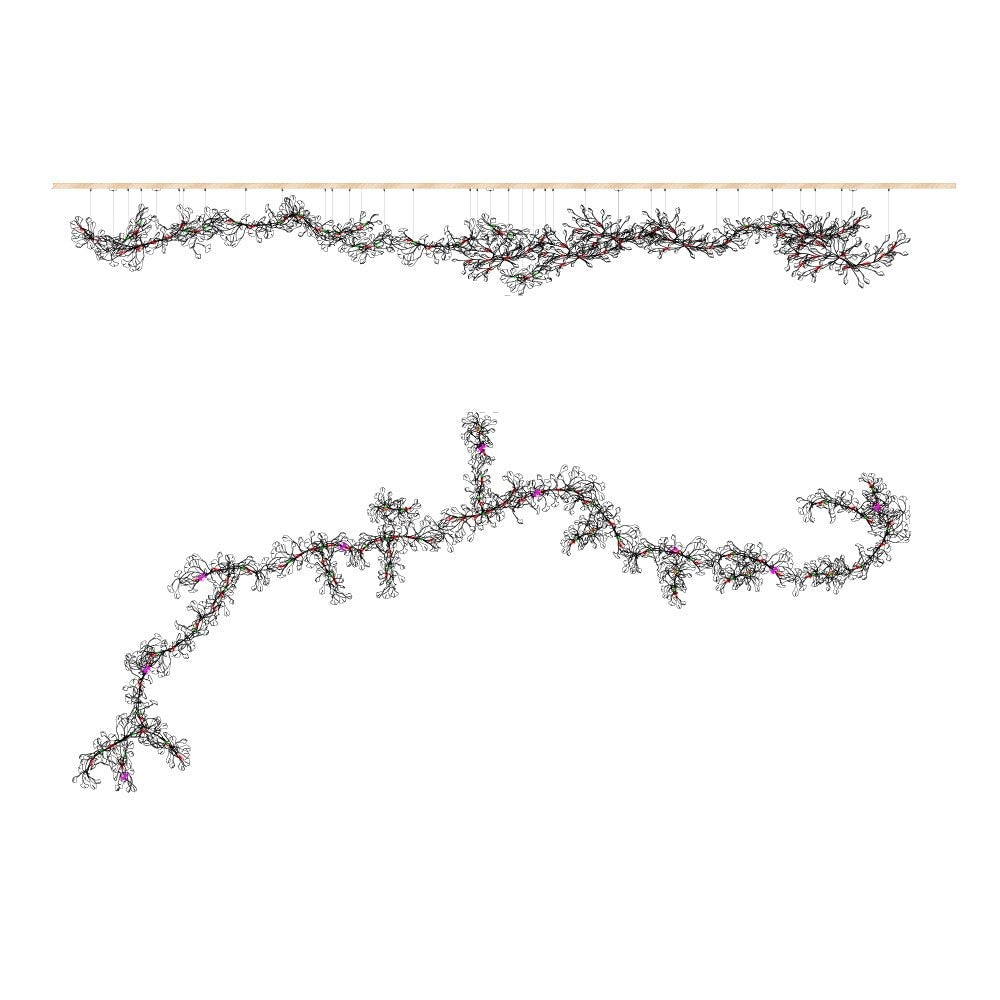 Ginkgo Leaf-Inspired Chandelier E