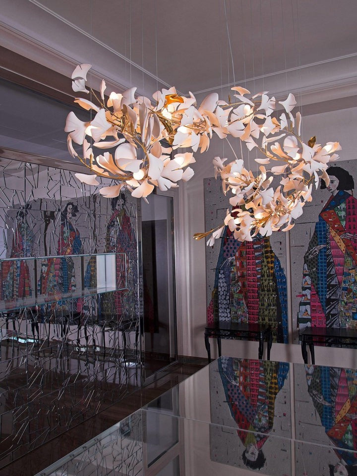 Ginkgo Leaf-Inspired Chandelier E
