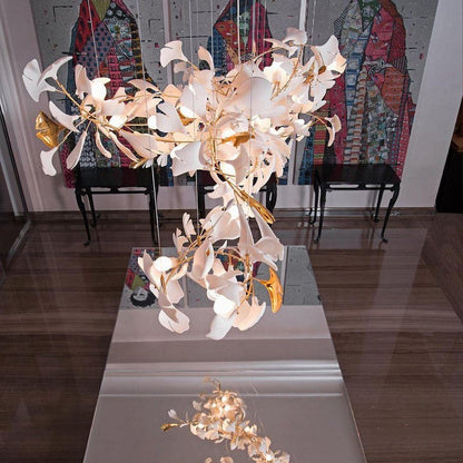 Ginkgo Leaf-Inspired Chandelier E