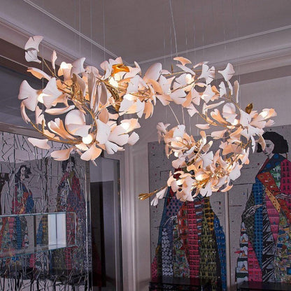 Ginkgo Leaf-Inspired Chandelier E