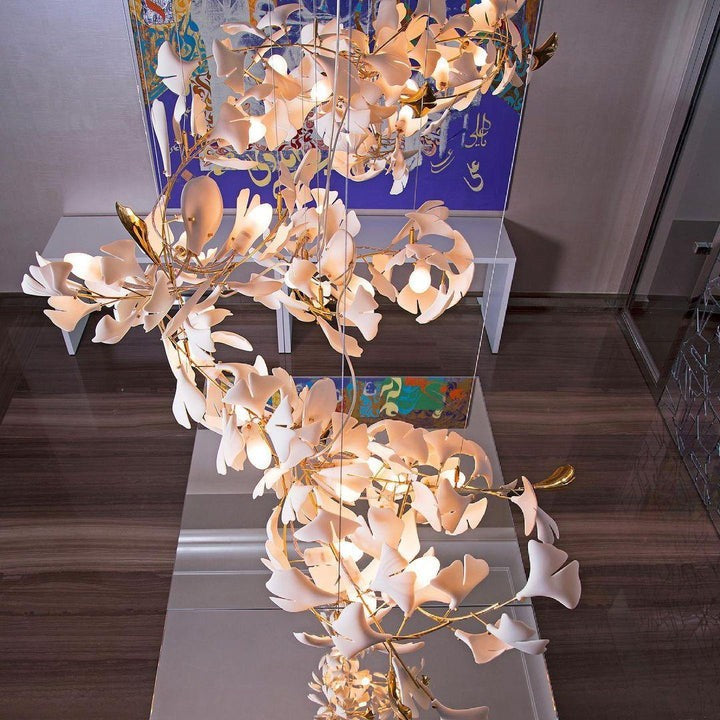 Ginkgo Leaf-Inspired Chandelier E