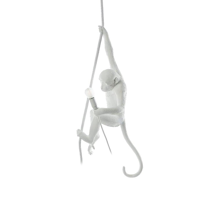 Glossy Resin Monkey Hanging Pendant Light