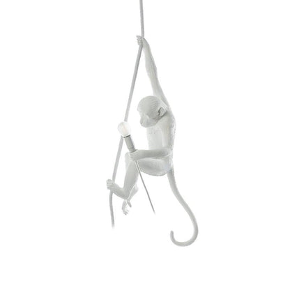 Glossy Resin Monkey Hanging Pendant Light