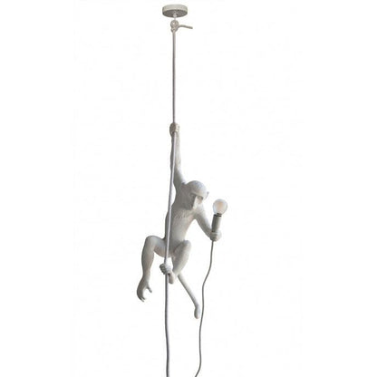 Glossy Resin Monkey Hanging Pendant Light