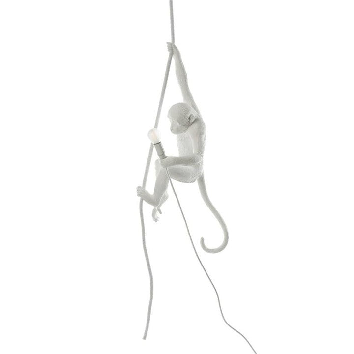 Glossy Resin Monkey Hanging Pendant Light