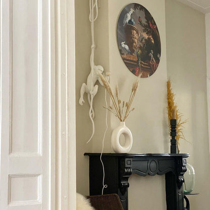 Glossy Resin Monkey Hanging Pendant Light