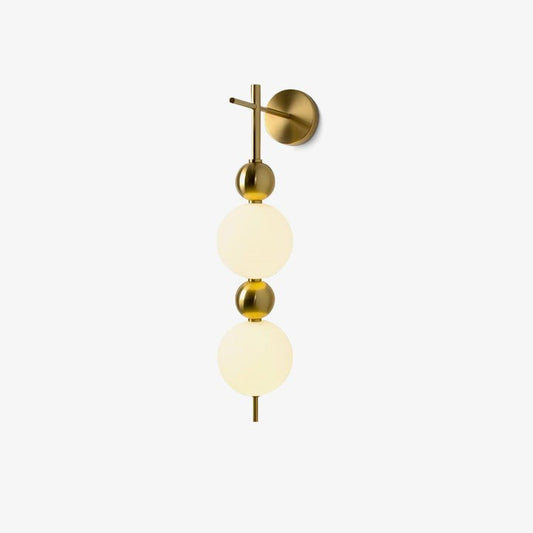 Gold Acrylic LED Wall Sconce with String Design