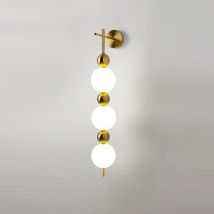 Gold Acrylic LED Wall Sconce with String Design