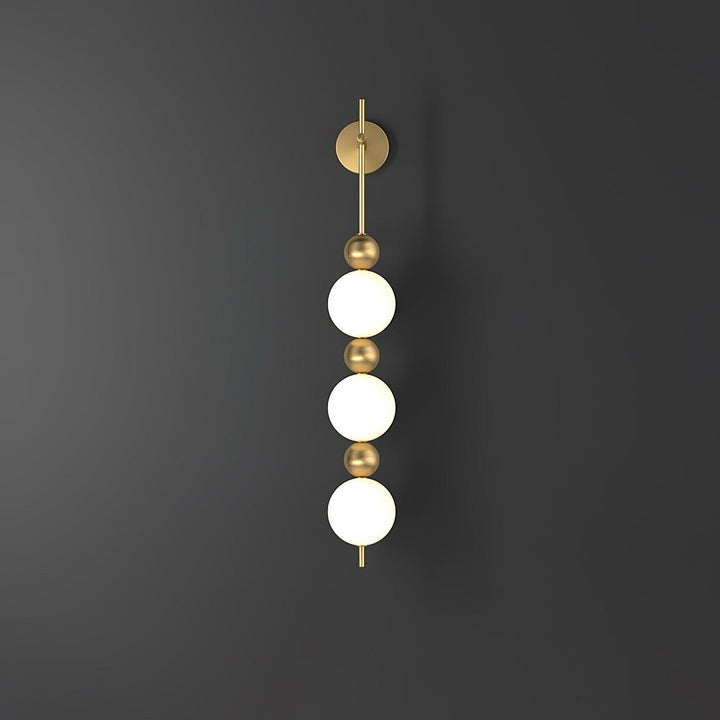 Gold Acrylic LED Wall Sconce with String Design