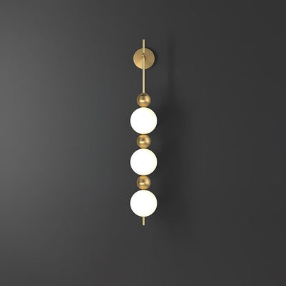 Gold Acrylic LED Wall Sconce with String Design