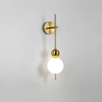 Gold Acrylic LED Wall Sconce with String Design