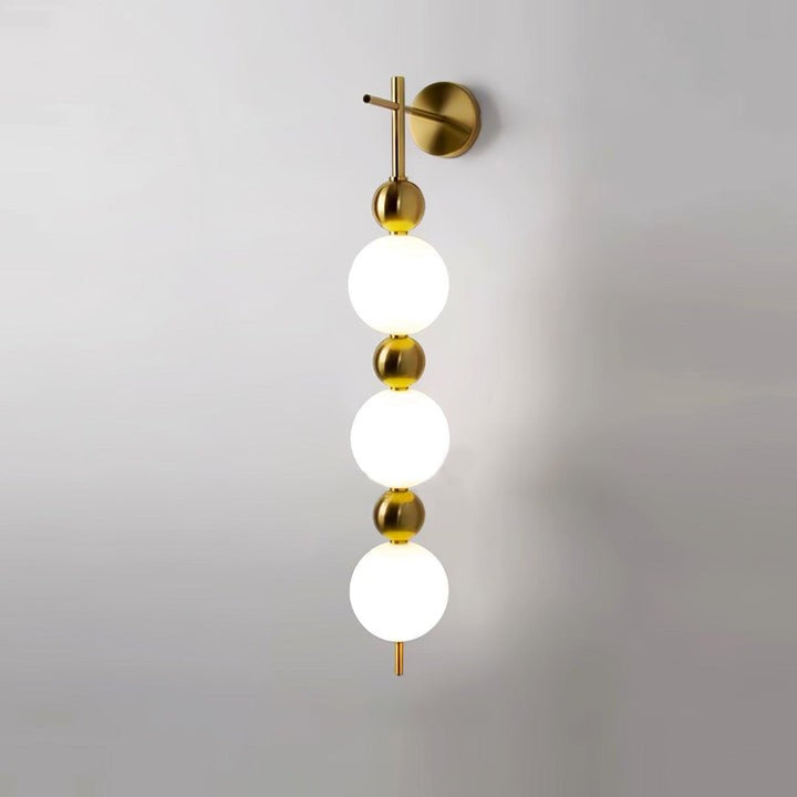 Gold Acrylic LED Wall Sconce with String Design