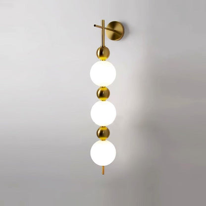 Gold Acrylic LED Wall Sconce with String Design