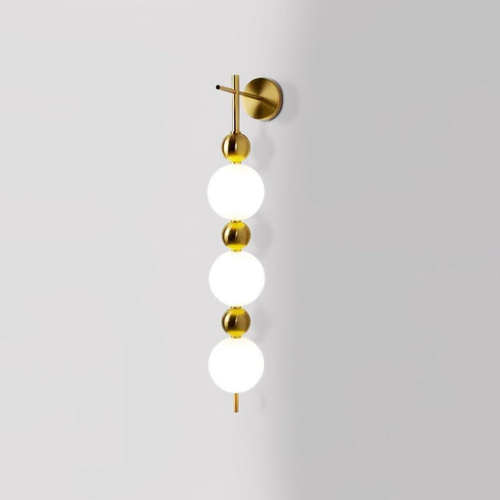 Gold Acrylic LED Wall Sconce with String Design