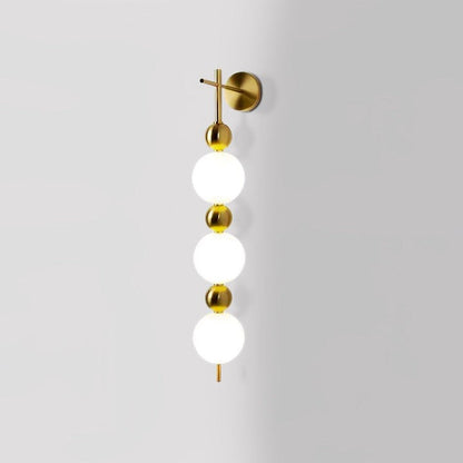 Gold Acrylic LED Wall Sconce with String Design