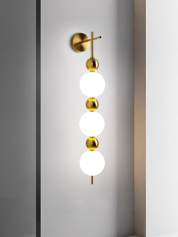 Gold Acrylic LED Wall Sconce with String Design