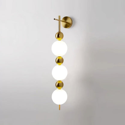 Gold Acrylic LED Wall Sconce with String Design