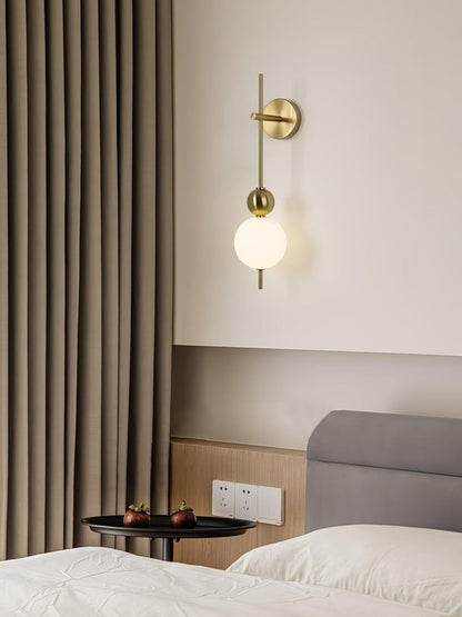 Gold Acrylic LED Wall Sconce with String Design