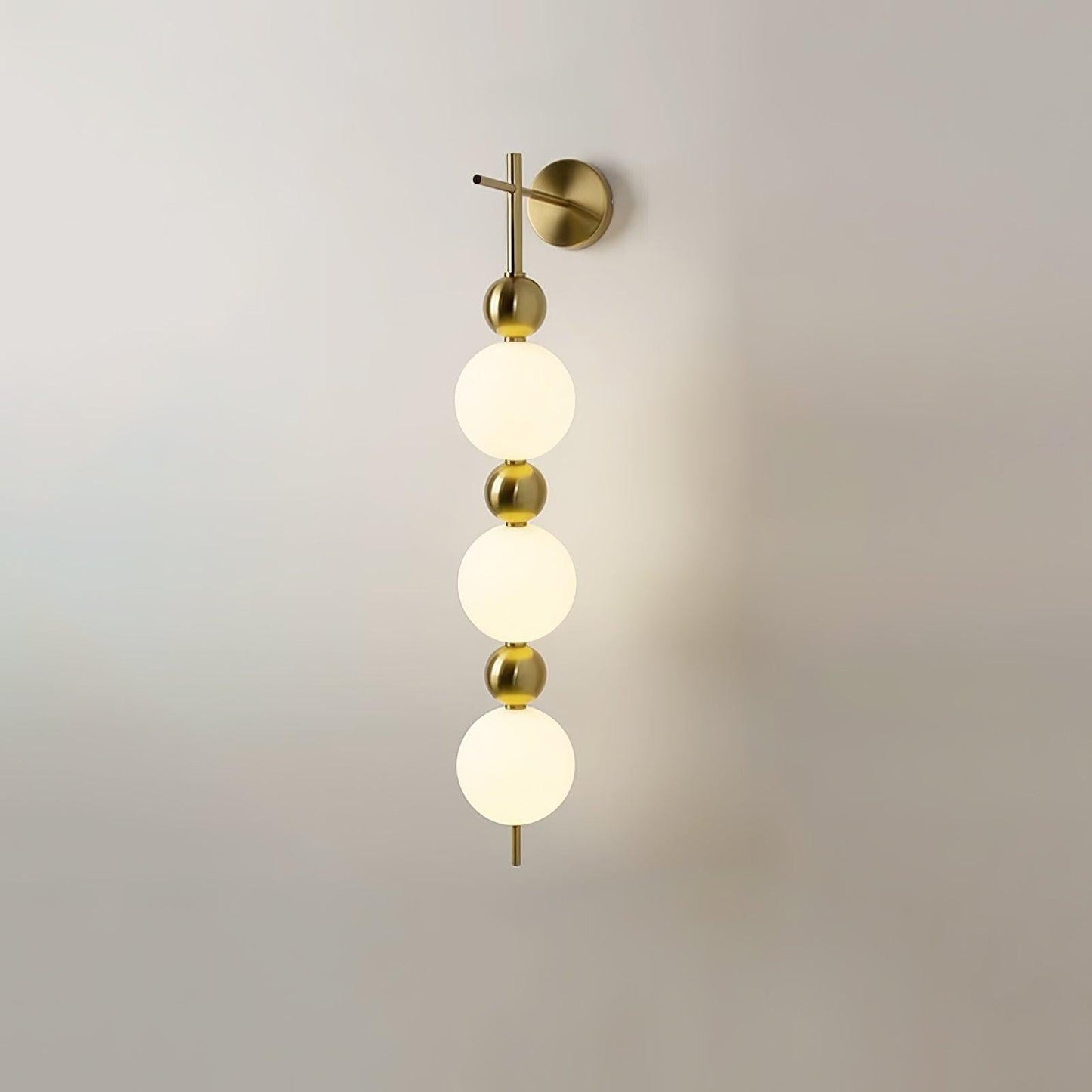 Gold Acrylic LED Wall Sconce with String Design