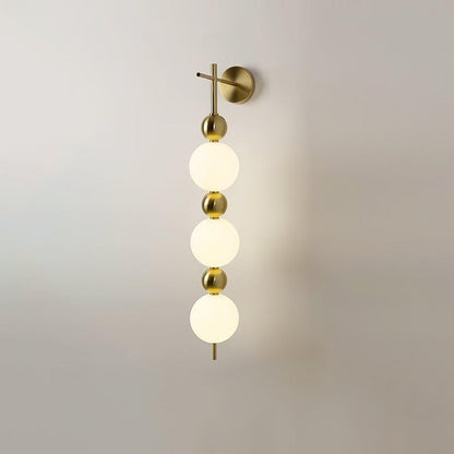 Gold Acrylic LED Wall Sconce with String Design