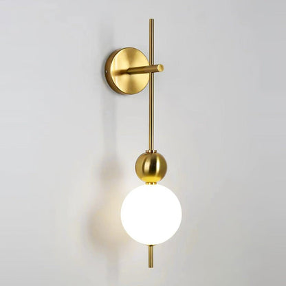 Gold Acrylic LED Wall Sconce with String Design