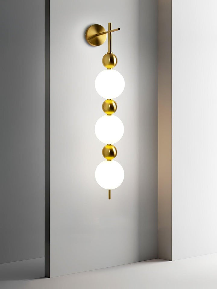 Gold Acrylic LED Wall Sconce with String Design