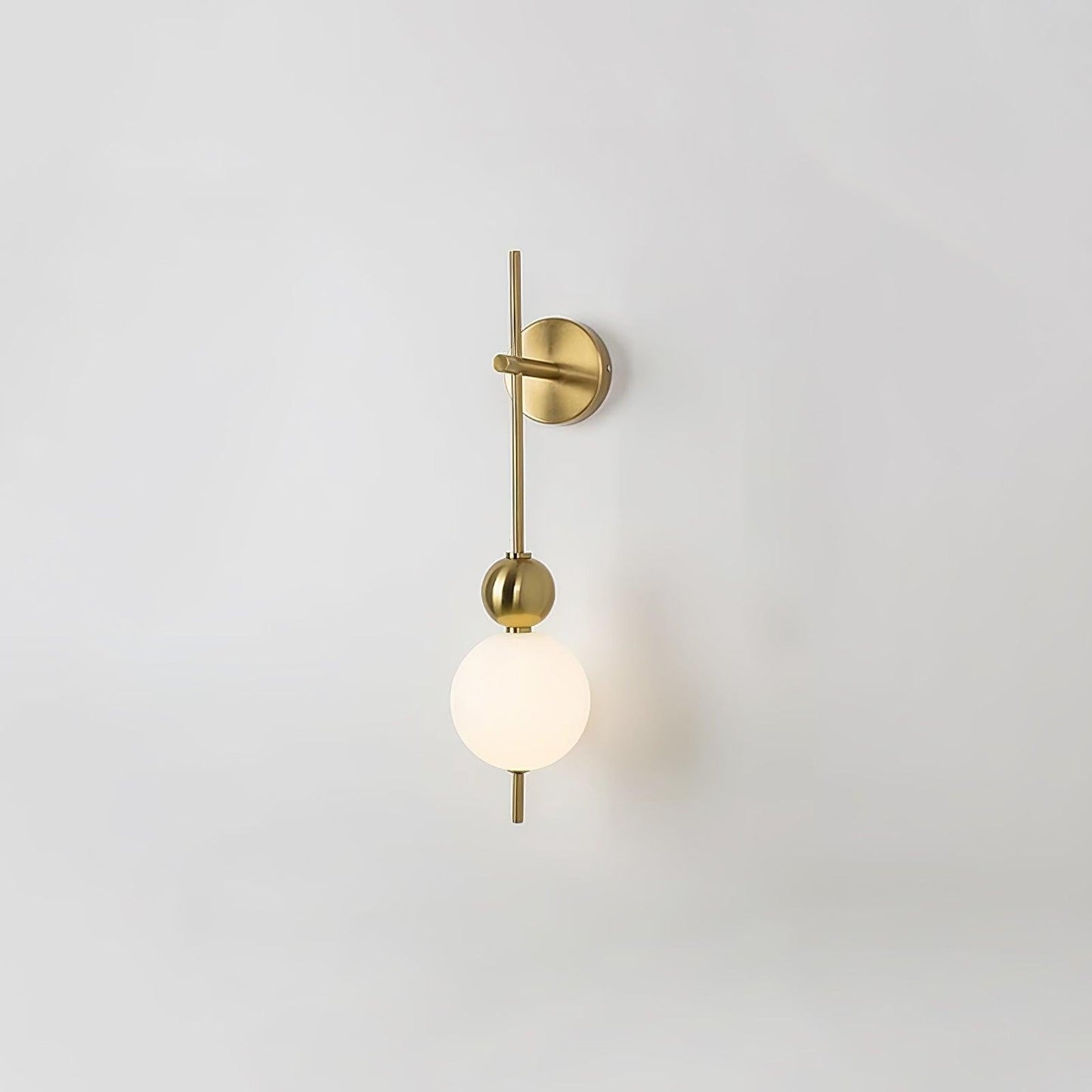 Gold Acrylic LED Wall Sconce with String Design