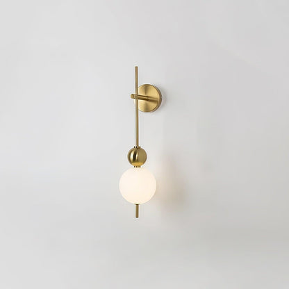 Gold Acrylic LED Wall Sconce with String Design