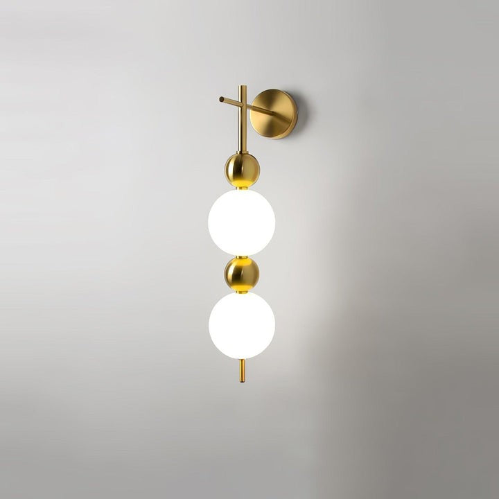 Gold Acrylic LED Wall Sconce with String Design