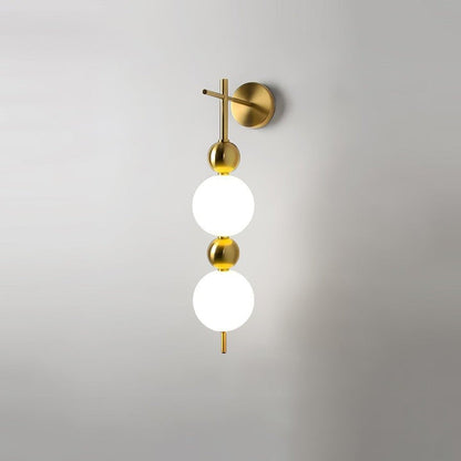 Gold Acrylic LED Wall Sconce with String Design
