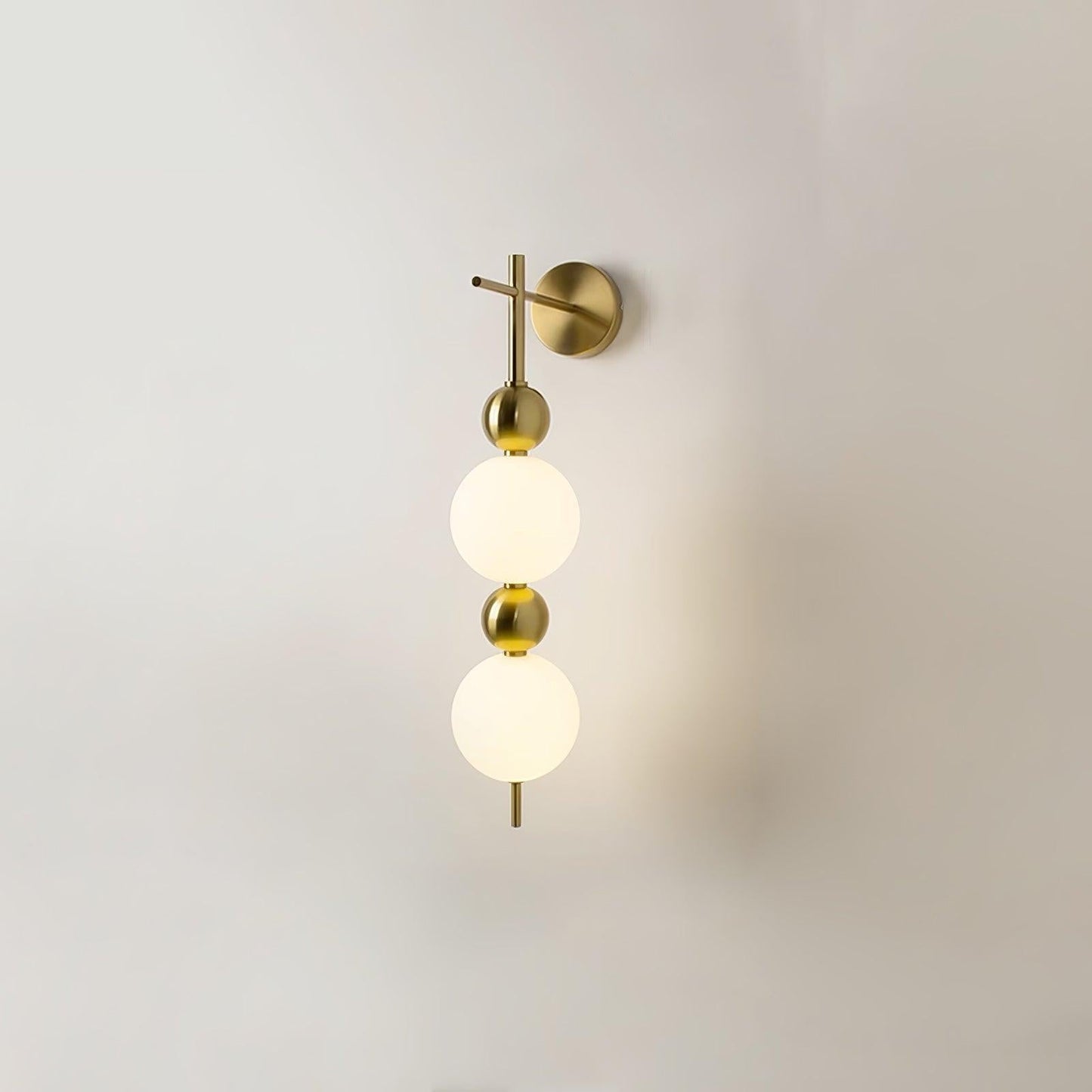 Gold Acrylic LED Wall Sconce with String Design