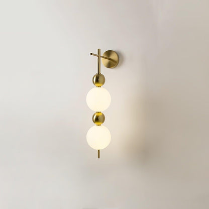 Gold Acrylic LED Wall Sconce with String Design