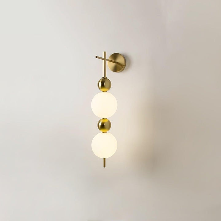 Gold Acrylic LED Wall Sconce with String Design