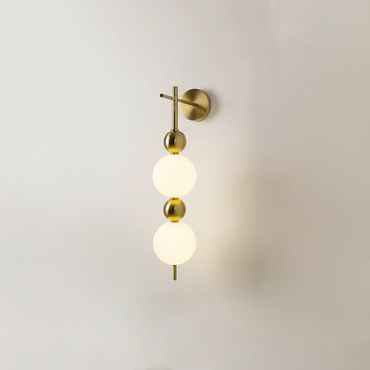 Gold Acrylic LED Wall Sconce with String Design