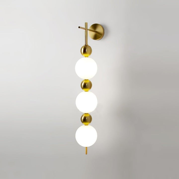 Gold Acrylic LED Wall Sconce with String Design