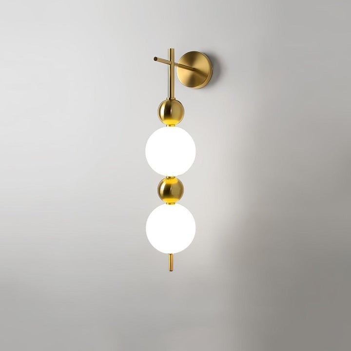 Gold Acrylic LED Wall Sconce with String Design