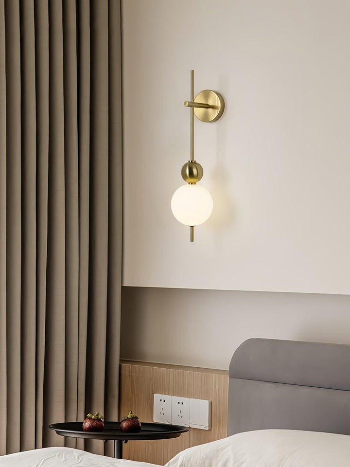 Gold Acrylic LED Wall Sconce with String Design