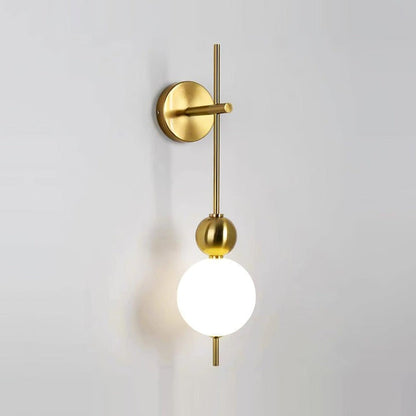Gold Acrylic LED Wall Sconce with String Design