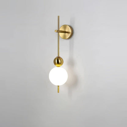 Gold Acrylic LED Wall Sconce with String Design