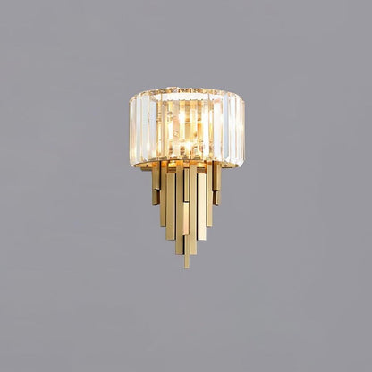 Gold Crystal LED Wall Sconce – Geometric Modern Lighting