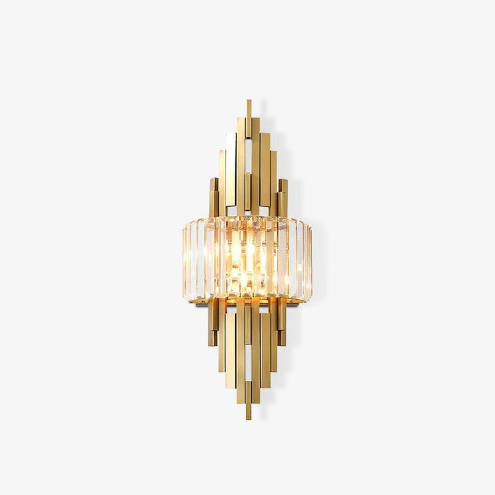 Gold Crystal LED Wall Sconce – Geometric Modern Lighting