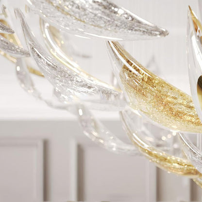 Gold Leaf LED Ceiling Chandelier