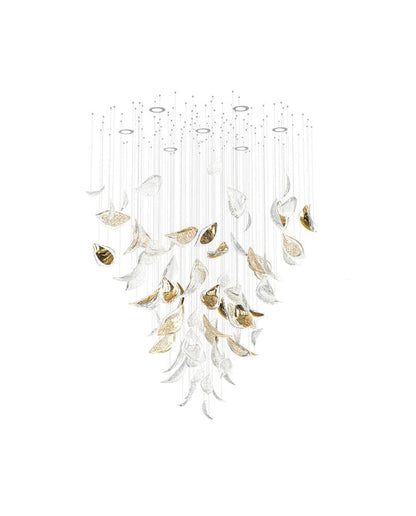 Gold Leaf LED Ceiling Chandelier