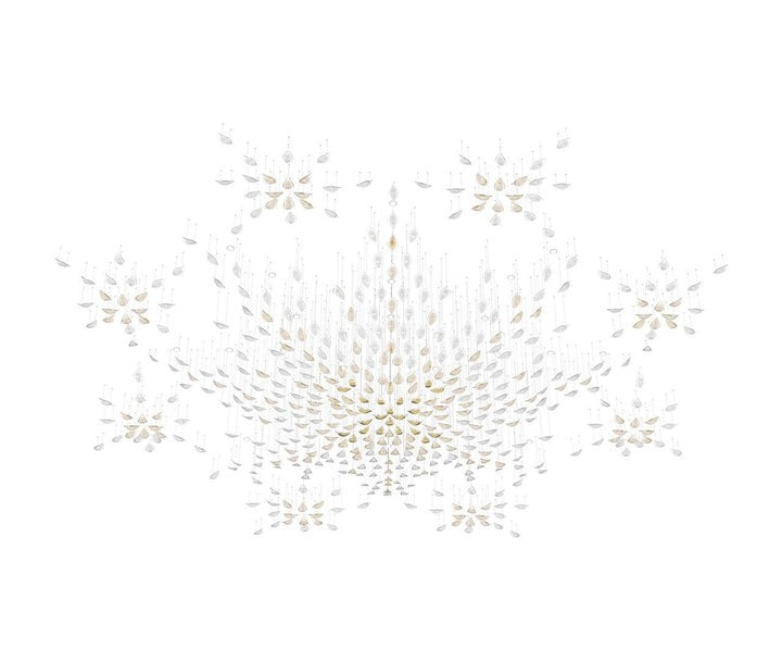 Gold Leaf LED Ceiling Chandelier