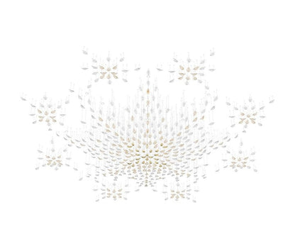 Gold Leaf LED Ceiling Chandelier
