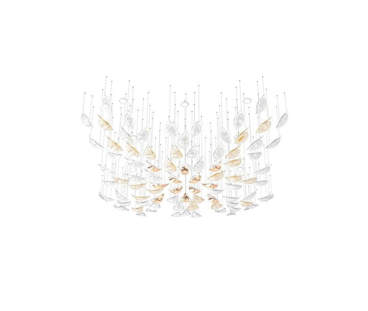 Gold Leaf LED Ceiling Chandelier
