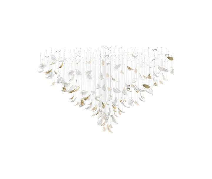 Gold Leaf LED Ceiling Chandelier