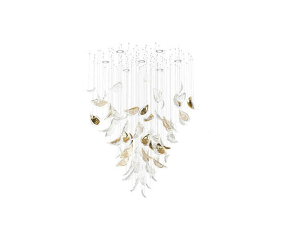 Gold Leaf LED Ceiling Chandelier