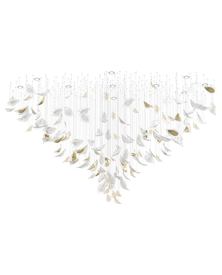 Gold Leaf LED Ceiling Chandelier